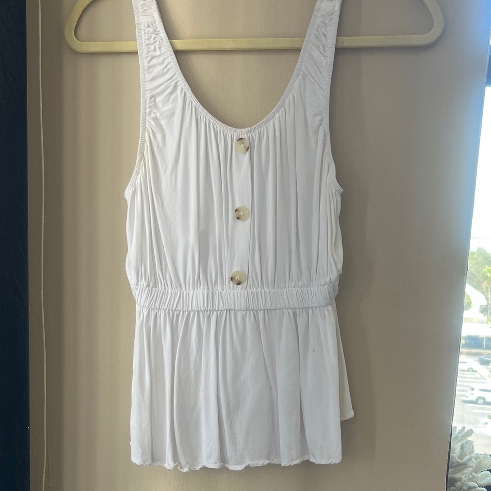 ANDREE BY UNIT White Button-Front Tank Top